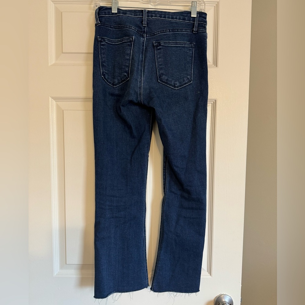 Just Black Dark Wash Cropped Kick Out Jeans View 2